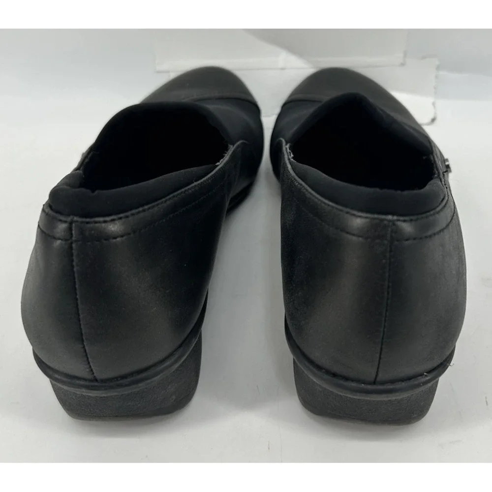 Revere Naples Stretch Loafer Onyx Black Leather (New Inserts) Womens Size 9M
